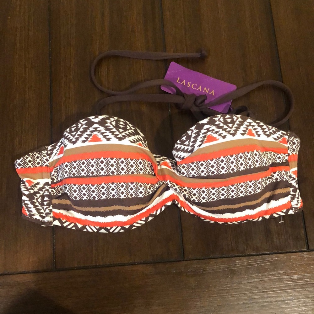 ✨NWT✨ Bikini Top in Brown and Apricot size 30b